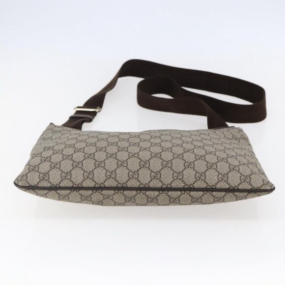 GUCCI GG Supreme Shoulder Bag PVC Beige Gold Auth - Picture 6 of 16